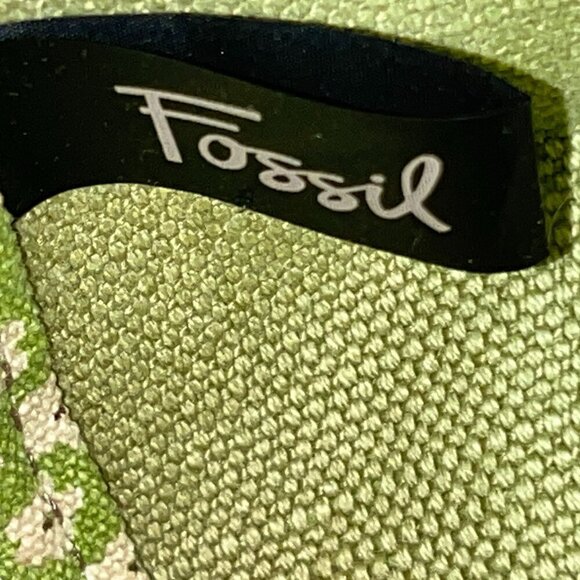 FOSSIL KEY PER TOTE Apple Green Coated Canvas Shoulder Bag Purse Handbag - NEW - Picture 10 of 12